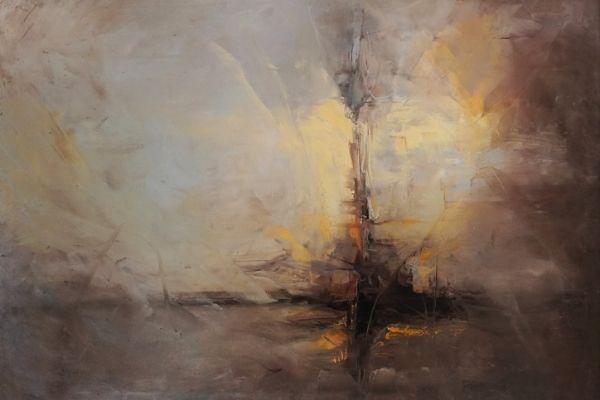 Pejzaż olejny pt. Jutra nie będzie. Magdalena Nahirny